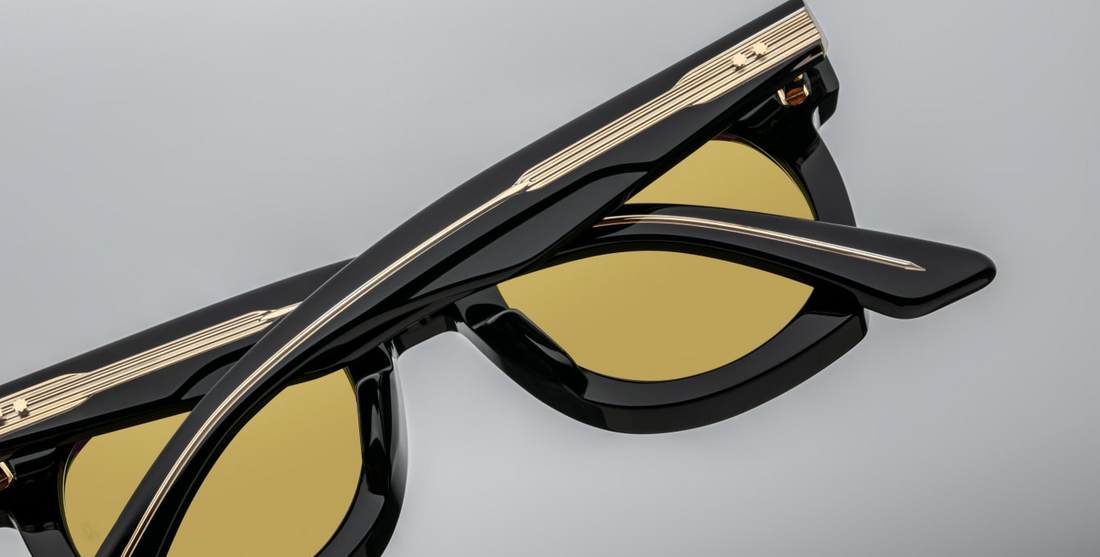 back profile of Jacques Marie Mage Ava Eclipse 2 sunglasses showcasing smooth temples and luxury Japanese craftsmanship with refined 'Lever' wire core.