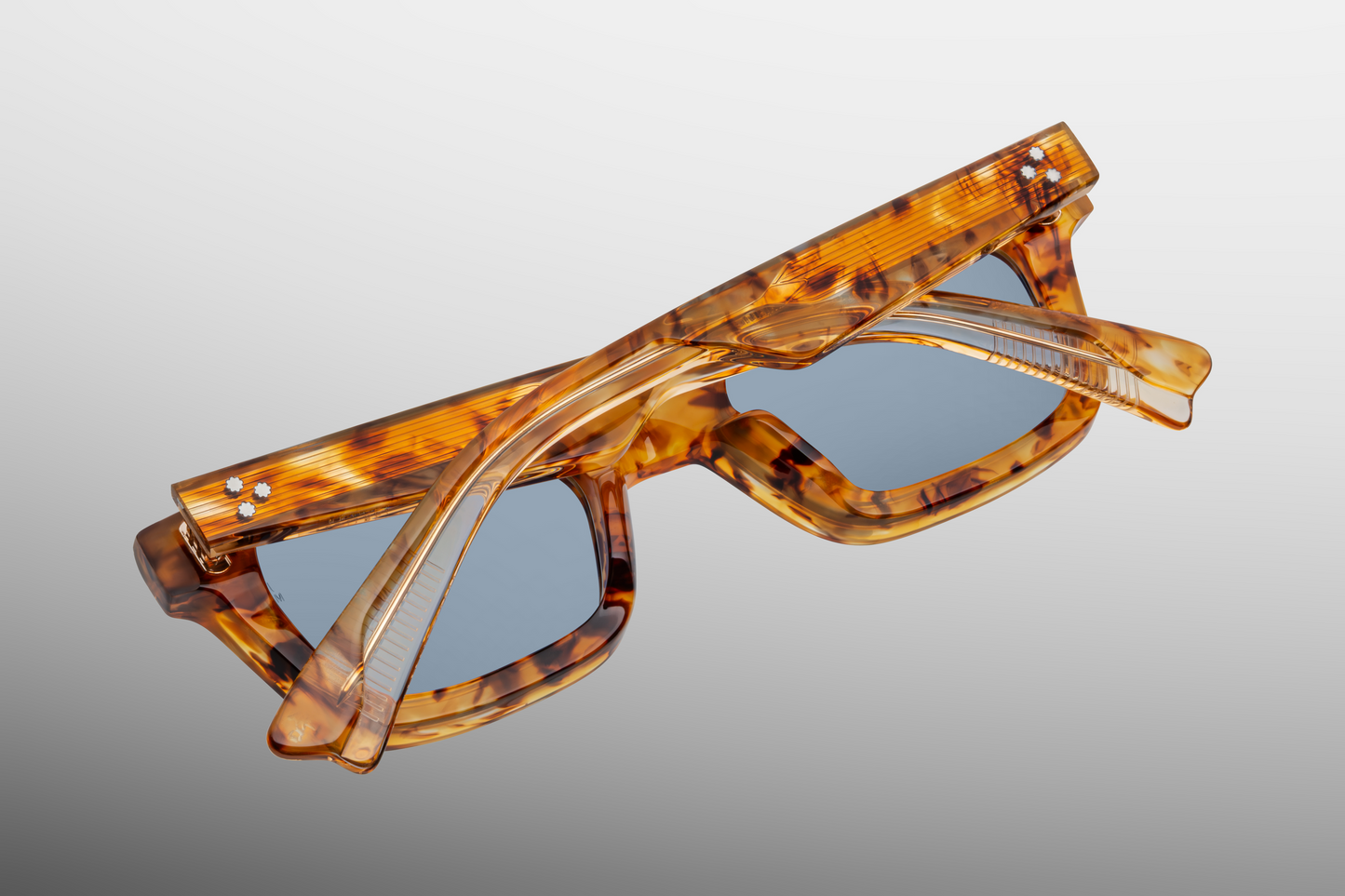 Back view of Jacques Marie Mage Casablanca sunglasses in Cairo displaying the interior temple structure and smooth frame curvature, available at WINK Optometrists.