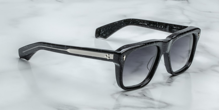 Inspired by Yves Saint Laurent, a French fashion designer. Classic, with soft angles and notable volumes, an Icon of JMM, 'Yves' are classic rectangular glasses with soft angles and notable volumes. Limited production batch of 250 pieces. Size 56/19.