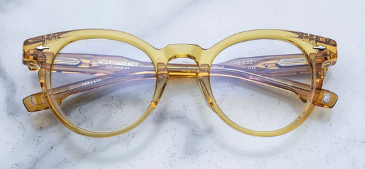 Jacques Marie Mage Arp in seed, front-facing, highlighting thick acetate frame and vintage-inspired design