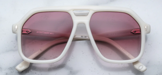 Jacques Marie Mage Casius Lotus sunglasses featuring a bold, oversized square frame with a rich, dark tortoiseshell finish. The sunglasses include intricate, gold-tone metal detailing on the temples and a luxurious, high-quality construction with dark lenses offering UV protection. A statement accessory that combines contemporary style with craftsmanship