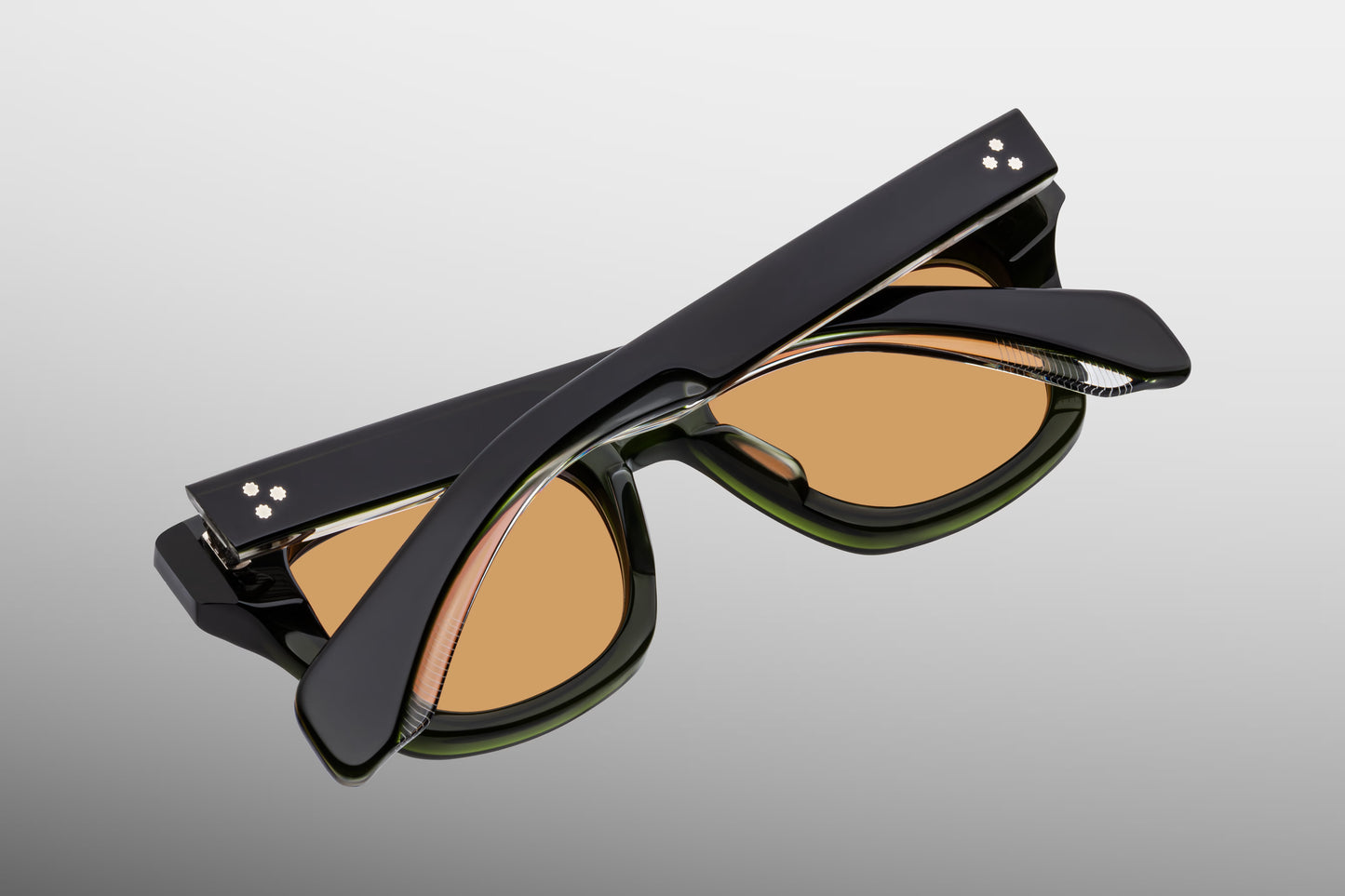 Jacques Marie Mage Dealan 50 Borneo sunglasses rear view highlighting inner wirecore detail, sculpted acetate frame and limited edition craftsmanship