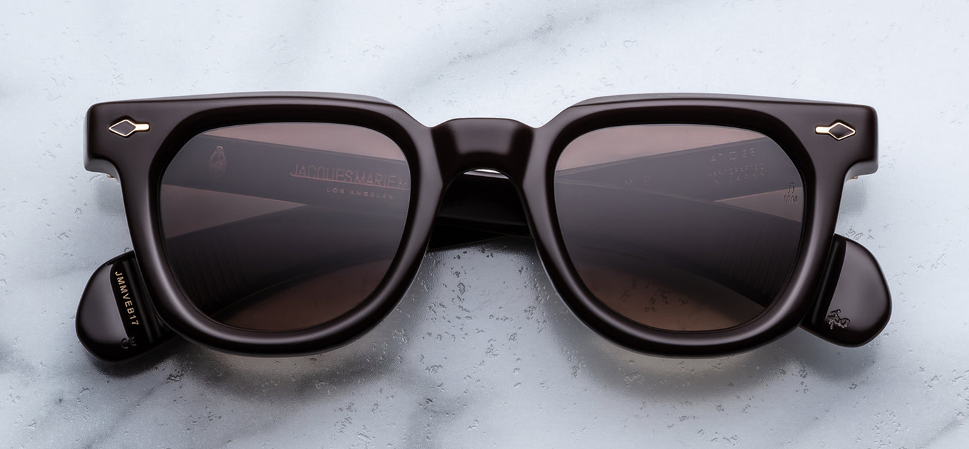 JMM Vendome Grenache — classic Wellington-shape frame in rich wine-red (grenache) acetate with sculpted bevels and dark gradient lenses