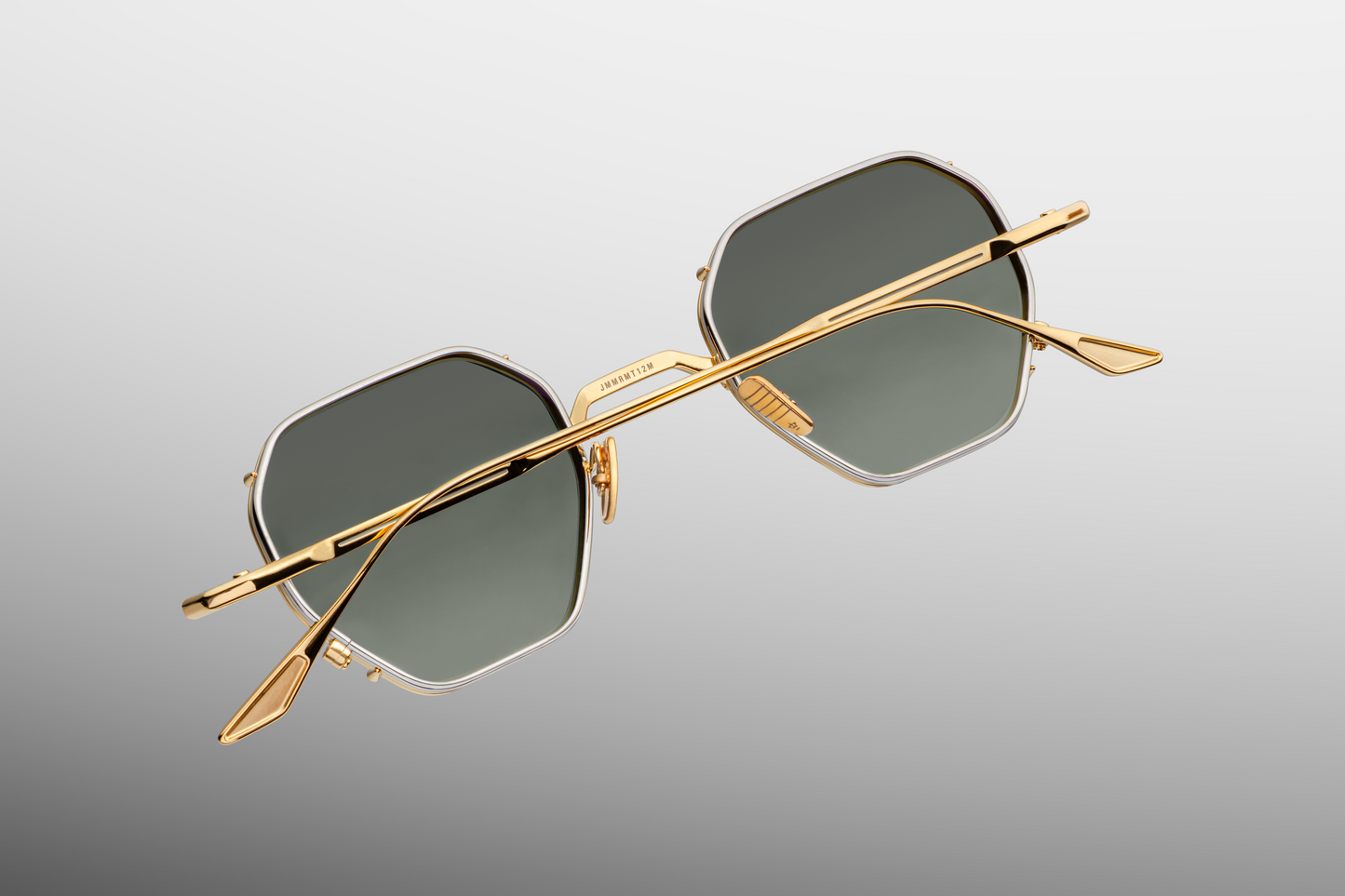 Close up back detail of Jacques Marie Mage Verlaine Muskett sunglasses highlighting handcrafted Japanese acetate frame construction – available at Wink Optometrists