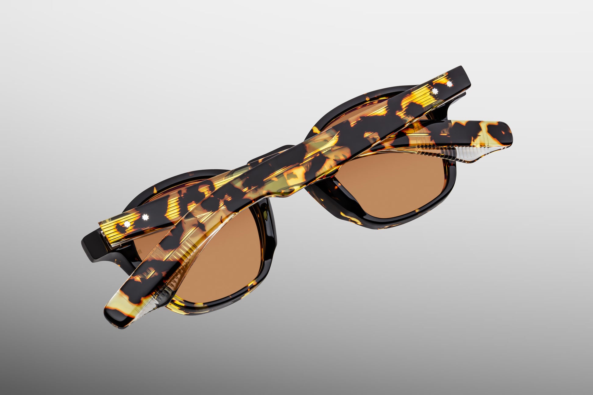 Jacques Marie Mage Zephirin Tokyo sunglasses rear view highlighting premium Havana acetate, double-laminated temples and artisan craftsmanship