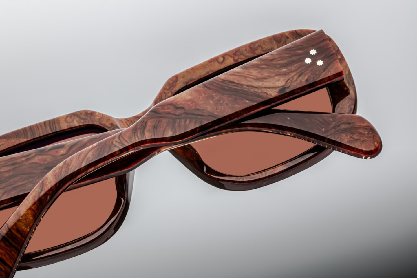 Back perspective of Jacques Marie Mage Kobo eyewear, highlighting the frame's structure and design
