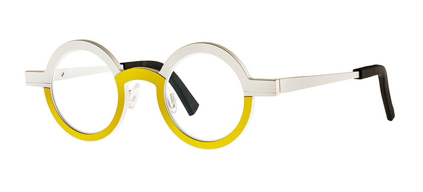 THEO ARMSTRONG IN 442 YELLOW AND WHITE FROM THE THEO ASTRONAUGHTS EYEWITNESS FAMILY AVAILABLE AT WINK OPTOMETRISTS MELBOURNE AUSTRALIA. THEO LOVES YOU
